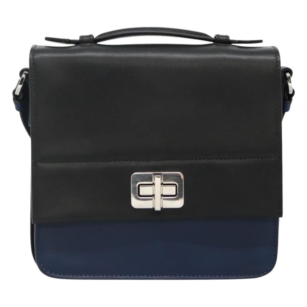 Prada Leather Shoulder Bag Black